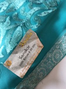 New Sky Blue Saree