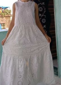 White Eyelet Maxi Dress