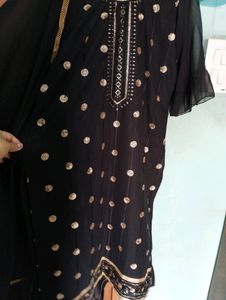 Black Sharara Set
