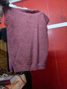 Maroon Sleeveless Sweater