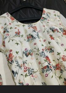 Floral Print Layered sharara Set