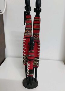 Wooden Massai Family Hand carved.