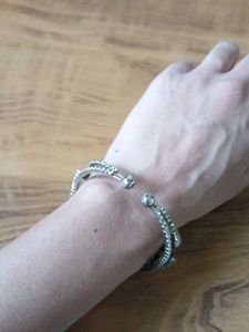 Antique Gold Beaded Kada/Bangles