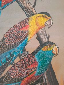 Wall Decor Parrots Painting