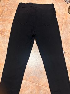 Ripped Knee Black Pants