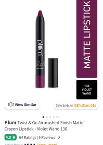 Plum Twist &amp; Go Airbrushed Finish Matte Crayon Lip