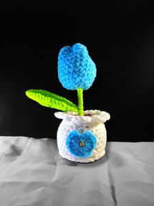 Crochet Handmade Tulip Flower Pot 🌷