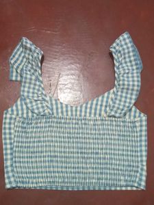 Shein Cut Out Gingham Top