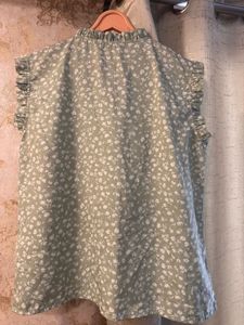 Floral Print Tie Neck Top, Bust-36/38