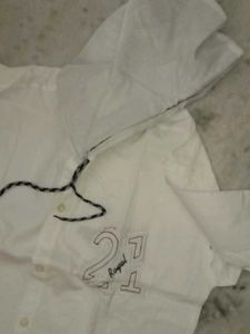 White Hooded Shirt