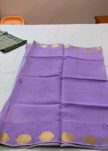 Purple Saree with Gold Details