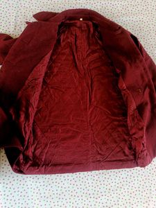 Vintage Burgundy Wool Coat