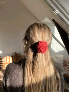 Crochet Cherry Hair Tie