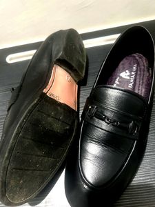 Classic Black Leather Loafers