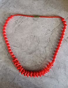 Red Beads/Pearl Necklace