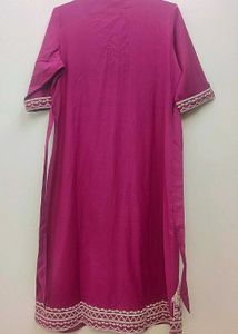 Magenta Dress with Embroidery