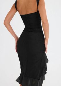 SAVANA midi party dress black