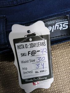 F@42 Size-30 Slim Jeans