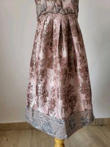 Floral Brocade Party Dress
