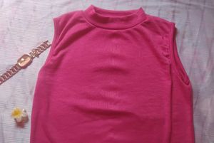 Pink Casual Shirt and tank top