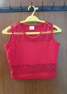 PRICE DROP🕹Red Net Crop Top