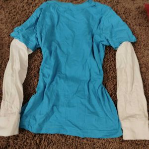 Blue Graphic Tee fitted vintage h&amp;m