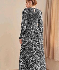 Elegant Floral Print Maxi Dress