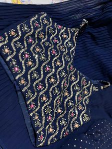 Blue Lehnga Set With Shrug