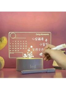 Premium 3D Acrylic Writing Board with Pen &amp; Light
