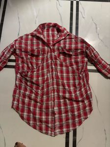 Red Plaid Flannel Shirt