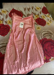 Satin Dress With A Slit