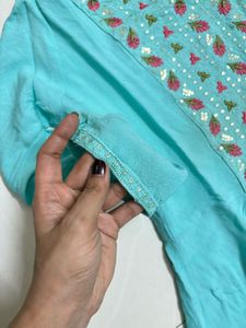 Aqua Aalia Cut Embroidered Kurta