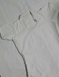 White Paisley Print Top
