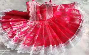 Pink &amp; White Krishna Dress