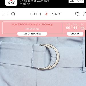 Lulu &amp; Sky Blue Belted Shorts