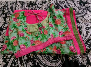 Floral Print Saree