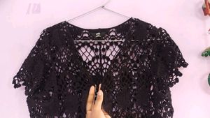 Stylish Black🖤Net,Woolen Shrug  Letest For Women