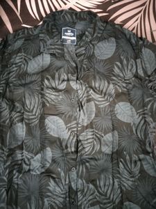 Tropical Print Casual Shirt