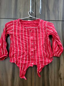 Red & White Striped Long Sleeve