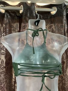 Round Neck Olive Crop Top