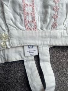 GAP White Embroidered Top