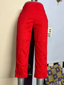 Pintrest Red Designer Pure Cotton Pant