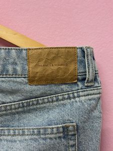 blue denim shorts