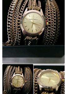 Joker &amp; Witch Gold Chain Watch