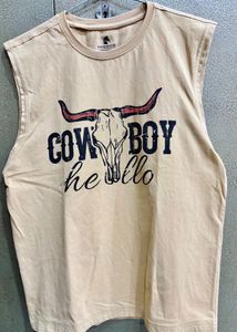 Cowboy Hello Sleeveless Tee
