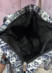 Tote bag Elephant print “White blue mix colour”