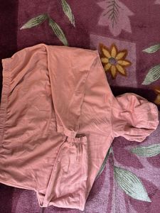 Pink Cropped Hoodie
