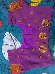Vintage purple saree.