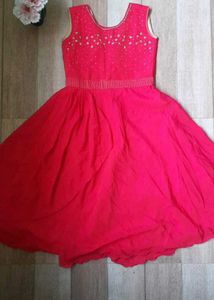 Pink Embellished Party Dress