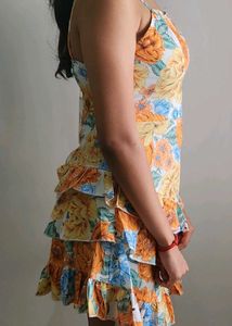 Floral Ruffle Mini Dress